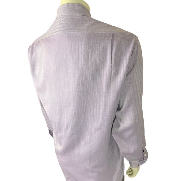 Like New Men's Faconnable L/S Lavender Dress Shirt with Front Pocket - Picture 7 of 7